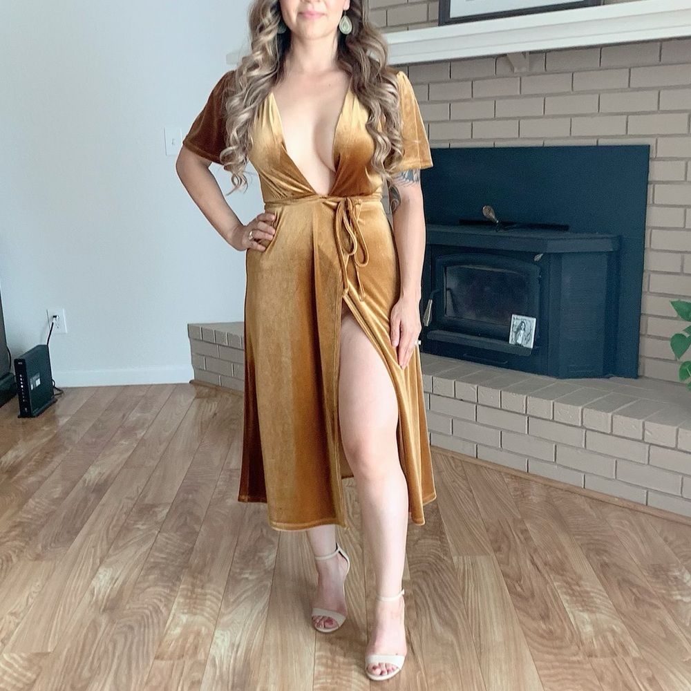 Velvet Wrap dress